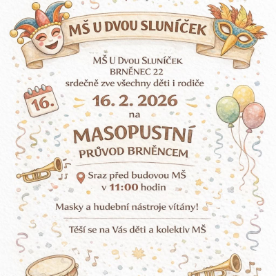 Masopustní průvod Brněncem